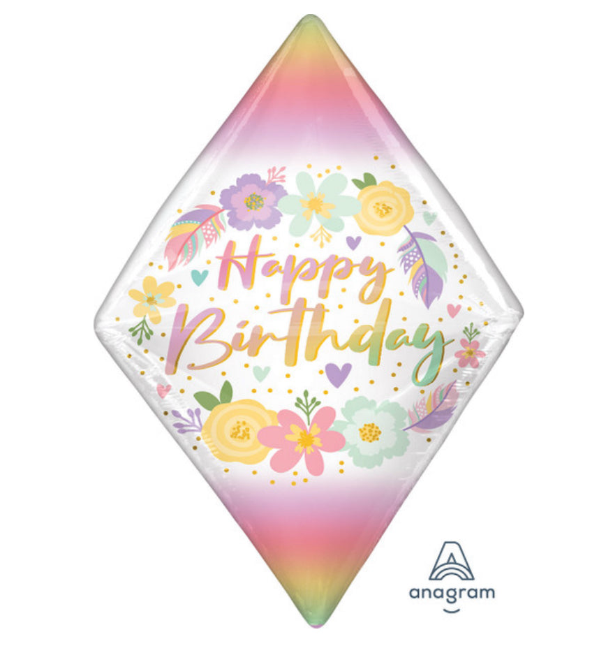 Anagram 25" A Happy Birthday Boho Gem Anglez